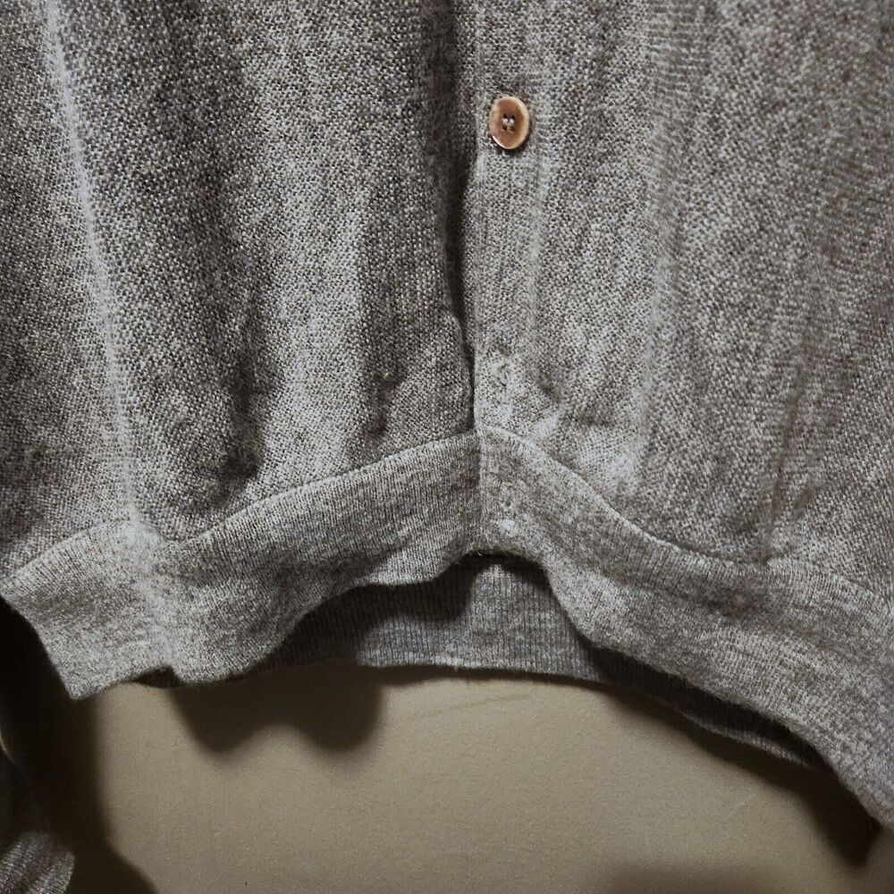 Vintage Gray Gannon Golf Club Grandpa Cardigan Sweater acrylic XL T USA preppy - Picture 4 of 9